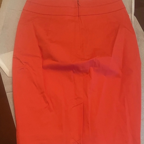 NWOT Bebe Neon Orange Pencil Skirt Size 4 Lined - Picture 8 of 12